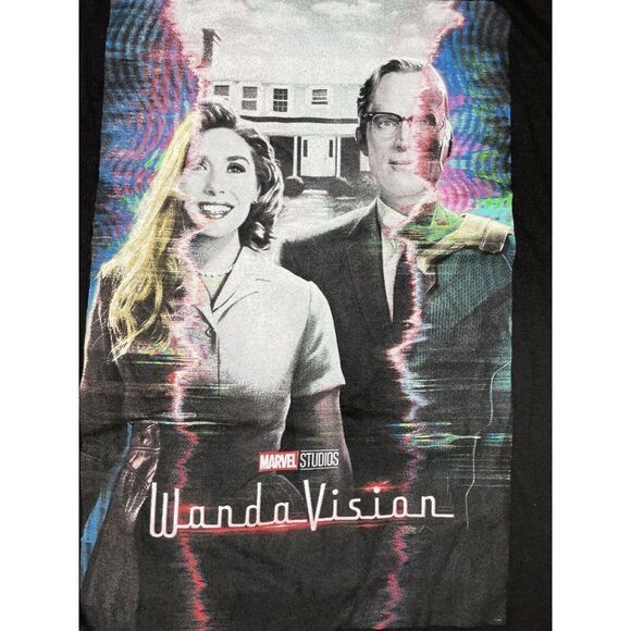 Marvel WandaVision Static Poster T-shirt Men Large Black NWT - Picture 2 of 6